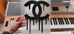Chanel Logo Dripping Sticker Iron-on