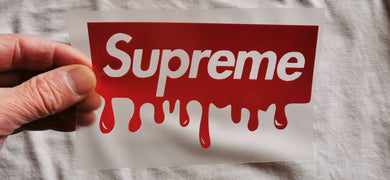 Supreme Drip logo Sticker Iron-on