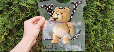 LV Louis Vuitton Drinking Bear Big Color Logo