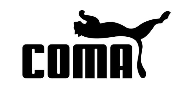 Puma humor logo iron on