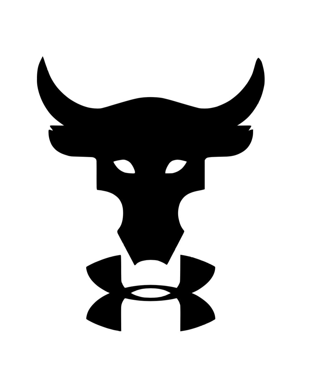 The Rock bull skull Under Armour Logo Iron-on Sticker (heat