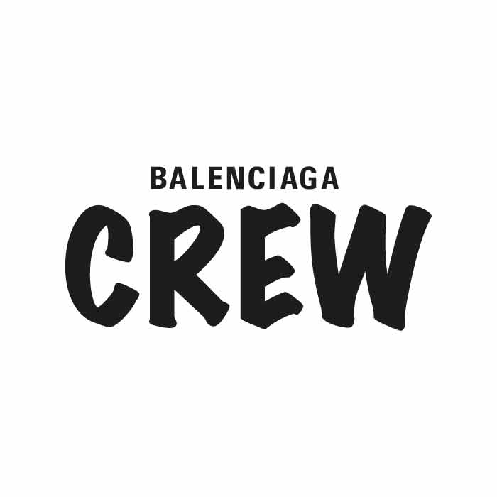 Balenciaga Crew logo Iron-on Decal (heat transfer)