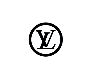Louis Vuitton Big Silver Logo And Monogram In Black Background Two